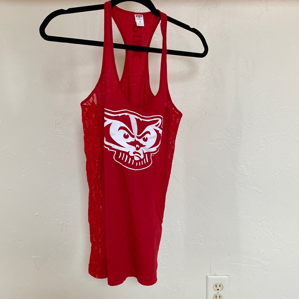 Wisconsin Badger racer back tank